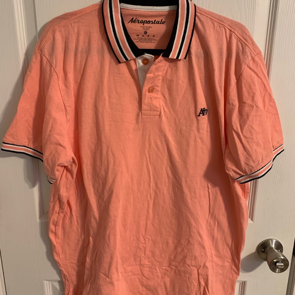 NWT Aeropostale pink mens XL polo